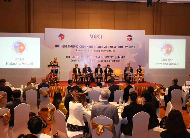 Quang cảnh Hội nghị Thượng đỉnh Kinh doanh Việt Nam-Hoa Kỳ 2019, ngày 10/5. (Ảnh: Vũ Sinh/TTXVN) Mỹ muốn mời gọi và thu hút các nhà đầu tư từ Việt Nam ảnh 1