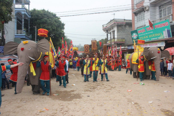 [Photo] Phú Thọ: Tưng bừng lễ rước voi truyền thống xã Đào Xá ảnh 2