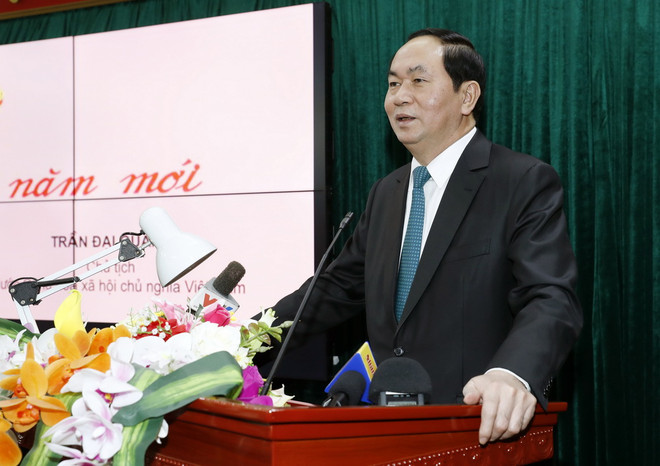 Chủ tịch nước chúc Tết cán bộ, công chức Văn phòng Chủ tịch nước ảnh 1