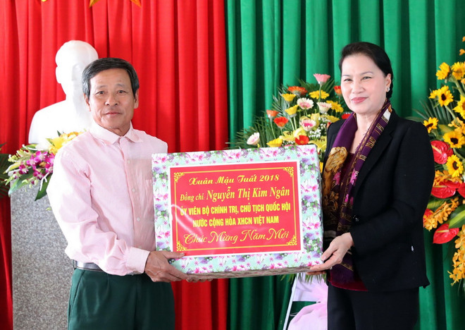 Chủ tịch Quốc hội Nguyễn Thị Kim Ngân chúc Tết huyện Thạch Hà, Đức Thọ ảnh 1