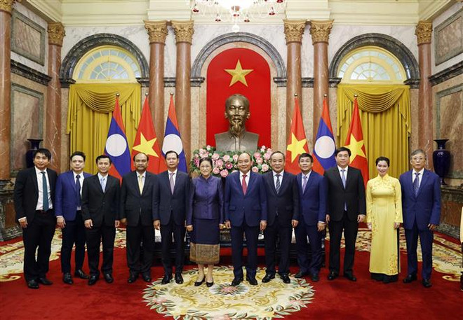 Chủ tịch nước tiếp xã giao Phó Chủ tịch nước Lào Pany Yathotou ảnh 2