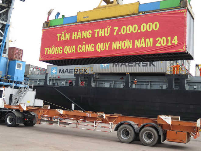 Cảng Quy Nhơn đón tấn hàng thứ 7 triệu trong năm 2014 ảnh 1