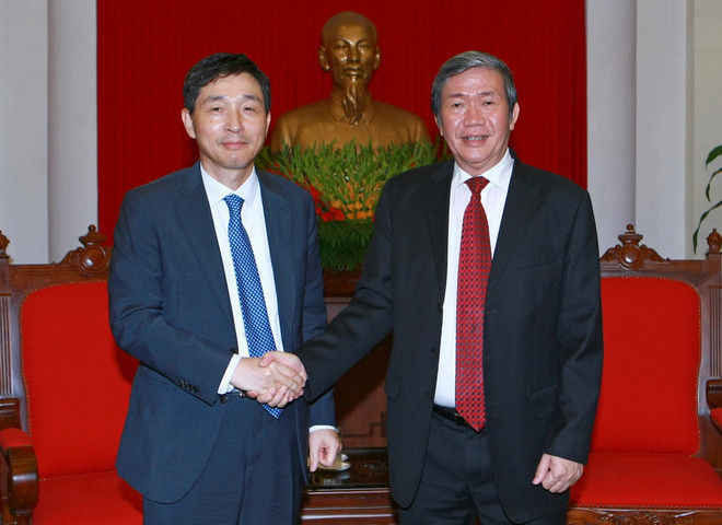 Thường trực Ban Bí thư Đinh Thế Huynh tiếp Đại sứ Hàn Quốc ảnh 1