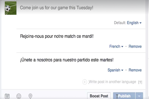 Facebook sắp ra công cụ dịch, tạo trạng thái với ngôn ngữ khác ảnh 2