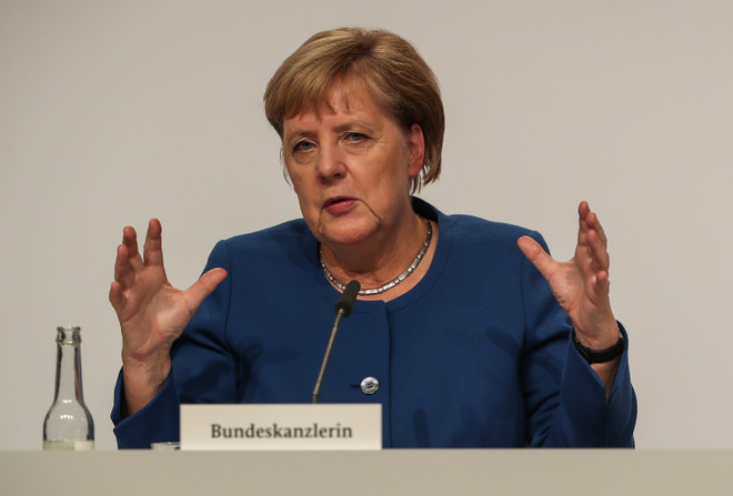Thủ tướng Đức Angela Merkel. (Nguồn: THX/TTXVN) Đức cam kết tăng ngân sách quốc phòng, đề cao vai trò của NATO ảnh 1