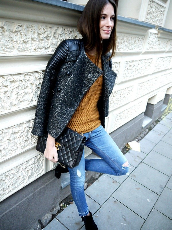 Sở hữu phong cách cá tính nhờ kết hợp giữa đồ da và denim ảnh 1