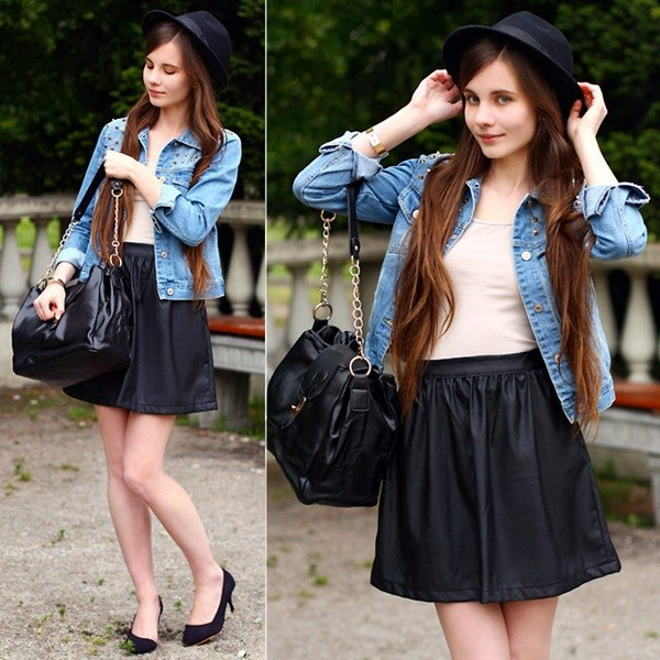 Sở hữu phong cách cá tính nhờ kết hợp giữa đồ da và denim ảnh 9