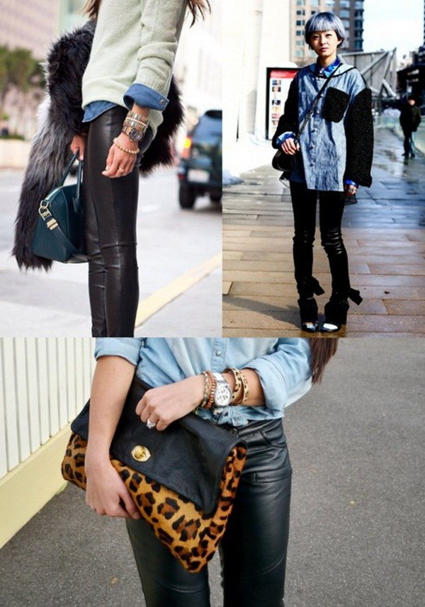 Sở hữu phong cách cá tính nhờ kết hợp giữa đồ da và denim ảnh 8
