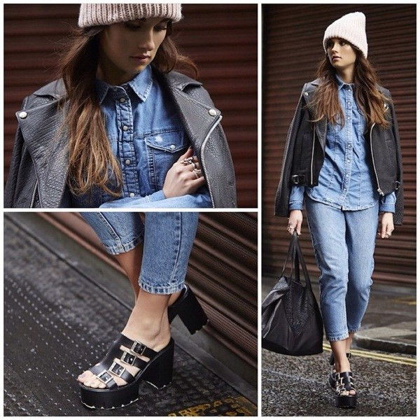 Sở hữu phong cách cá tính nhờ kết hợp giữa đồ da và denim ảnh 3