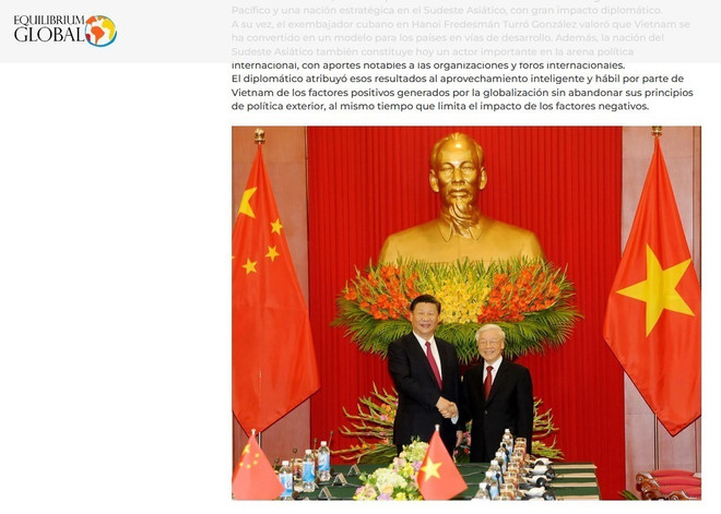 Ngày 1/1/2024, trang Equilibrium Global của Argentina đăng bài viết đề cao giá trị đặc sắc của “ngoại giao cây tre” đã mang lại cho Việt Nam vai trò ngày càng lớn trên trường quốc tế. (Ảnh: TTXVN phát) ngoai giao cay tre 2.jpg