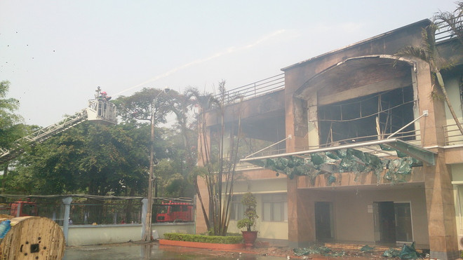 Hải Phòng: Cháy lớn tại Công ty cổ phần cáp điện và hệ thống Ls-Vina ảnh 1