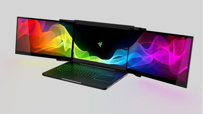 Ngỡ ngàng "siêu laptop" ba màn hình siêu nét 4K của Razer ảnh 1