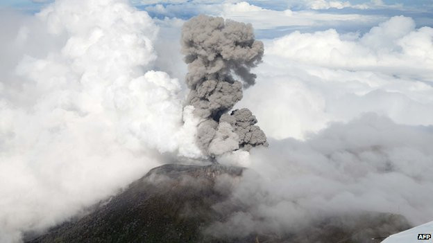Núi lửa Turrialba hoạt động. (Nguồn: AFP) Costa Rica ban bố tình trạng khẩn cấp do núi lửa phun trào ảnh 1