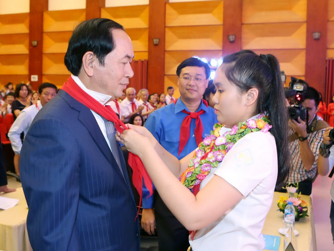 Chủ tịch nước dự kỷ niệm 75 năm ngày lập Đội Thiếu niên Tiền phong ảnh 1