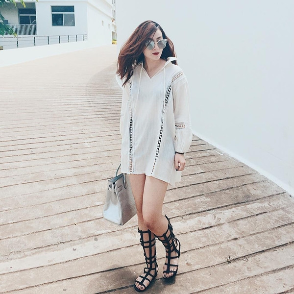 Học phong cách đường phố của các "hot girl" showbiz Việt ảnh 4
