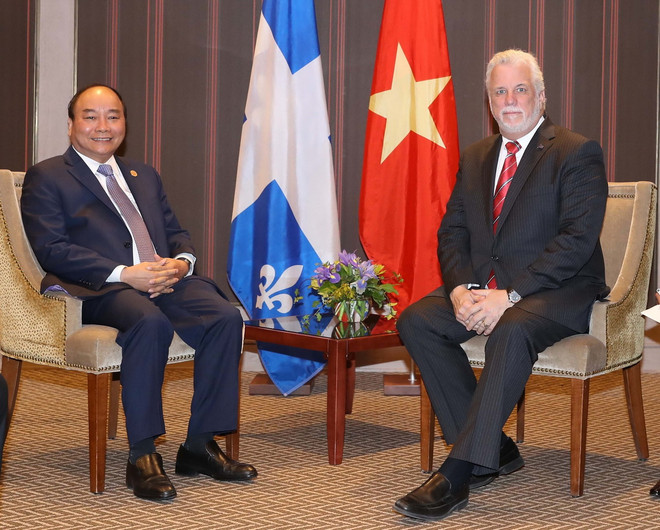 Thủ tướng Nguyễn Xuân Phúc tiếp Thủ hiến bang Québec của Canada ảnh 1