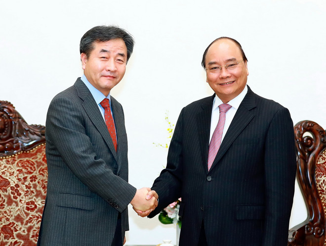 Thủ tướng tiếp Chủ tịch Hãng thông tấn Hàn Quốc Yonhap ảnh 1
