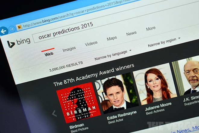 Microsoft Bing dự đoán chính xác người thắng giải Oscar ảnh 1