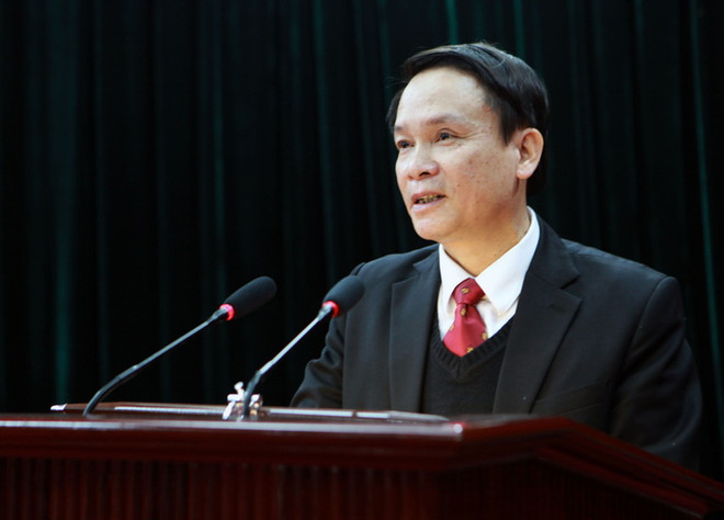 Ông Nguyễn Đức Lợi, Ủy viên Trung ương Đảng, Tổng Giám đốc TTXVN phát biểu tại buổi gặp mặt. (Ảnh: Lê Hữu Quyết/TTXVN) TTXVN long trọng kỷ niệm 60 năm ngày thành lập Phân xã Tây Bắc ảnh 2