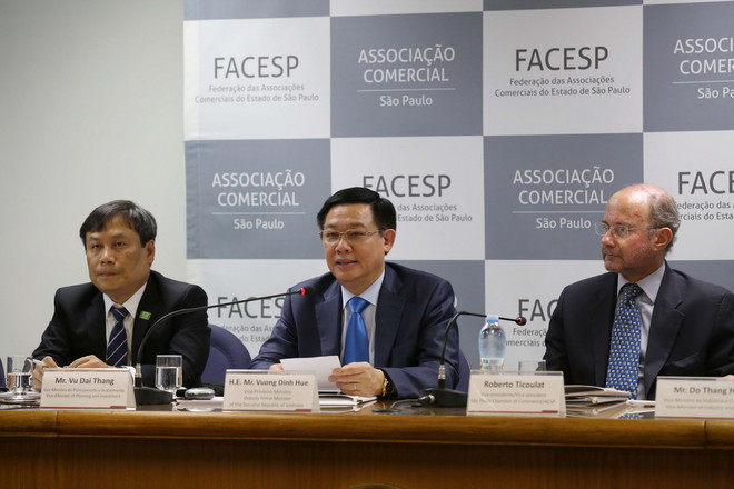 PTT Vương Đình Huệ phát biểu ở diễn đàn đầu tư Việt Nam-Brazil ảnh 1