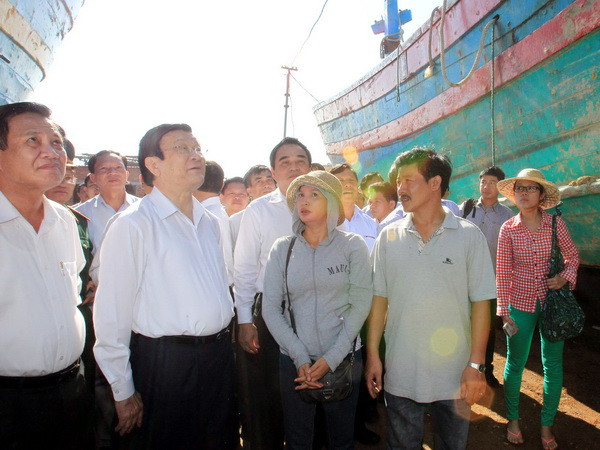 Chủ tịch nước động viên chủ tàu cá, kiểm ngư trở về từ Hoàng Sa ảnh 1