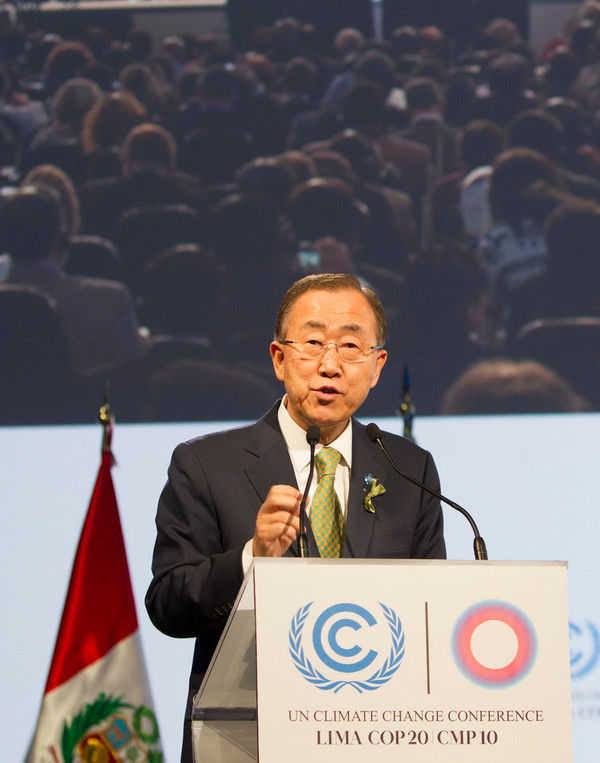Tổng thư ký Liên hợp quốc đánh giá cao kết quả hội nghị COP-20 ảnh 1