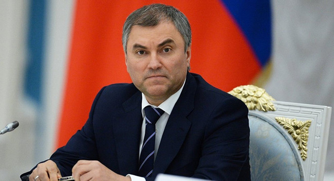 Chủ tịch Duma quốc gia (Hạ viện Nga) Vyacheslav Volodin. (Nguồn: Sputnik/TTXVN) Nghị sỹ Nga chỉ trích Washington kéo thế giới vào chiến tranh ảnh 1