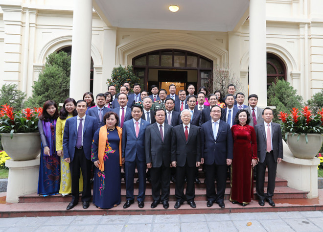 Tổng Bí thư Nguyễn Phú Trọng thăm, chúc Tết thành phố Hà Nội ảnh 1