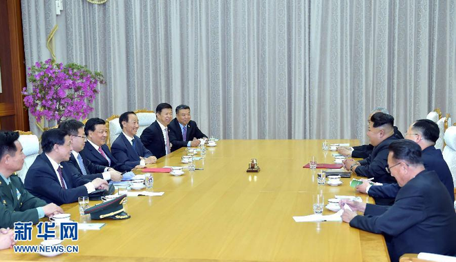 [Photo] Kim Jong-Un gặp quan chức cấp cao nhất của Trung Quốc ảnh 3