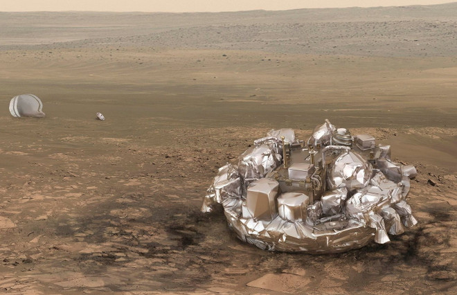 Tàu đổ bộ Schiaparelli của châu Âu nổ tung trên bề mặt Sao Hỏa ảnh 1