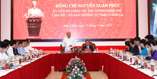 Thủ tướng Nguyễn Xuân Phúc làm việc với Thường vụ Tỉnh ủy Sơn La ảnh 2