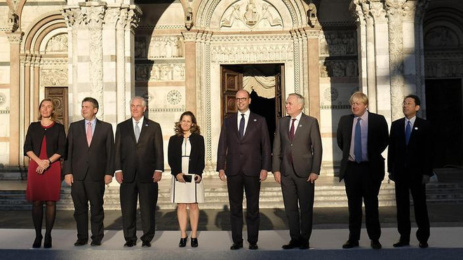 Các ngoại trưởng G7 họp bàn cách gây sức ép với Nga về Syria ảnh 1