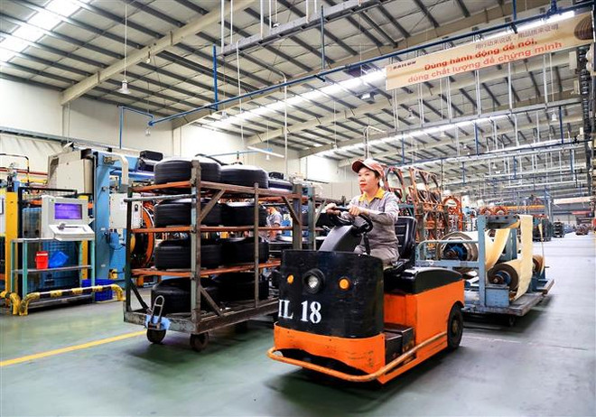 Nhà máy sản xuất lốp ôtô của Công ty TNHH Sailun Việt Nam, khu công nghiệp Phước Đông (tỉnh Tây Ninh). (Ảnh: Hồng Đạt/TTXVN) Hiến kế xây dựng Mộc Bài thành trung tâm thương mại quốc tế ảnh 2