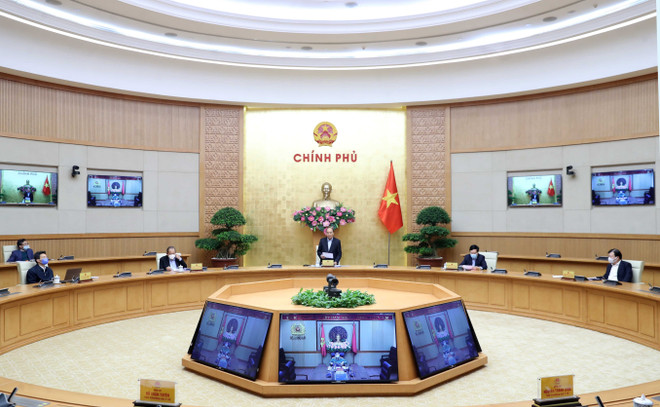 Quang cảnh cuộc họp. (Ảnh: Thống Nhất/TTXVN) Thủ tướng: Thực hiện nghiêm Chỉ thị số 16, không lơ là, chủ quan ảnh 1