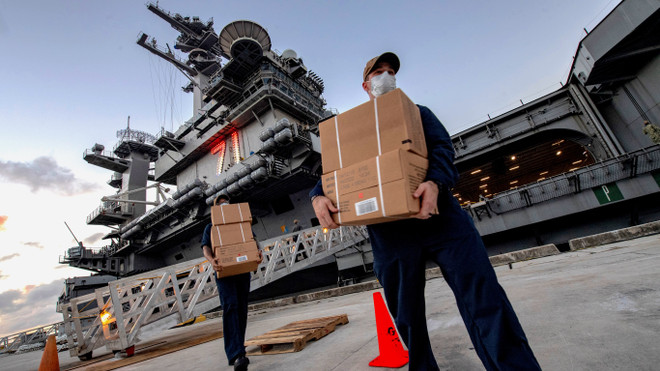 Hải quân Mỹ xác nhận 26 tàu chiến có ca nhiễm SARS-CoV-2 ảnh 1