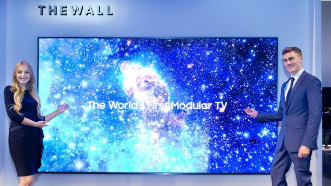 CES: Samsung gây choáng ngợp với mẫu tivi LED "Bức tường" khổng lồ ảnh 1