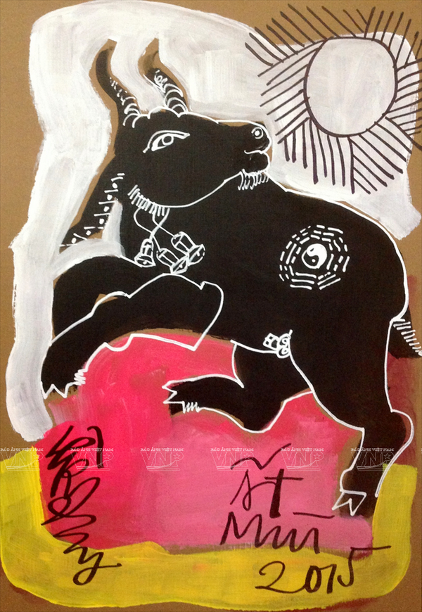 Tết năm Mùi cùng ngồi lại thưởng lãm tranh dê của Lê Trí Dũng ảnh 7