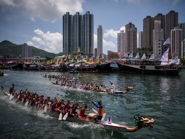 [Photo] Liên hoan đua thuyền Rồng hàng năm tại Hong Kong ảnh 2