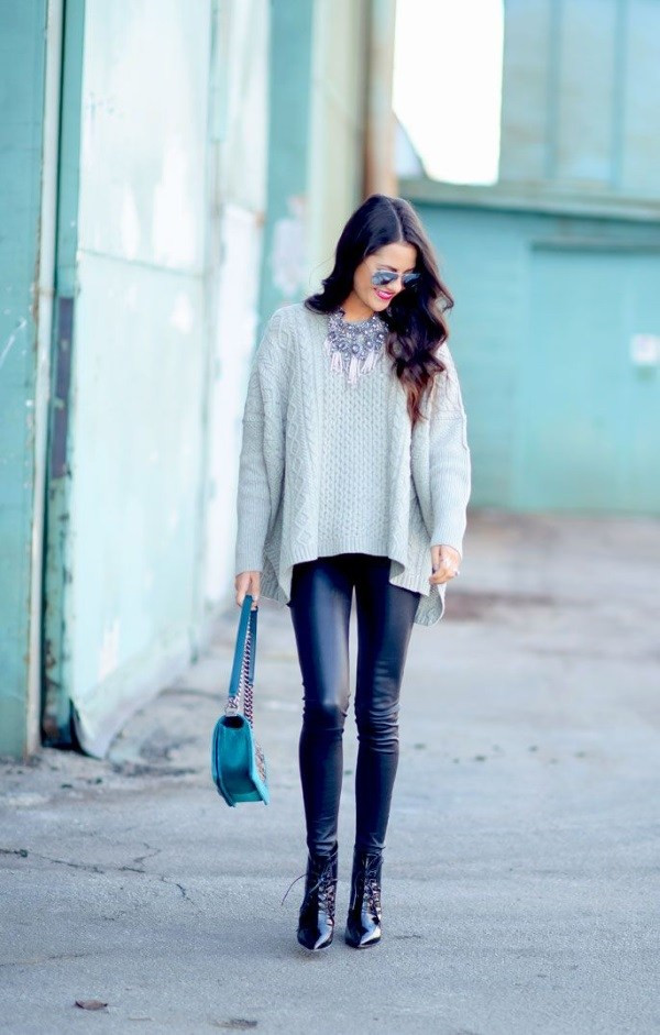Kết hợp áo len khổ rộng và quần bó - Đơn giản mà sành điệu ảnh 6