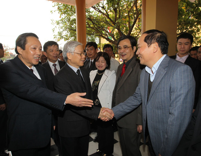 Tổng Bí thư Nguyễn Phú Trọng thăm làm việc tại huyện Lệ Thủy ảnh 1