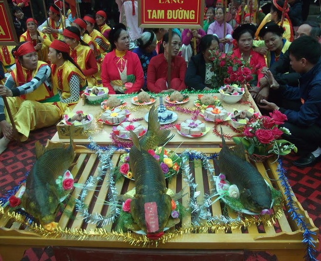 Những mâm cỗ cá độc đáo tại Lễ hội đền Trần Thái Bình 2015 ảnh 2