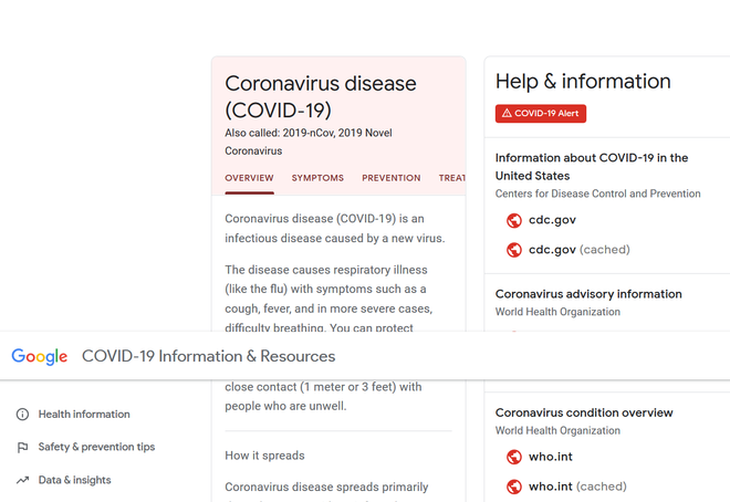 Google ra mắt trang web phổ kiến kiến thức về đại dịch COVID-19 ảnh 1