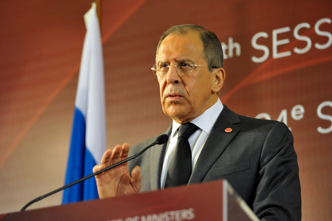Ngoại trưởng Nga Sergey Lavrov. (Nguồn: THX/TTXVN) Ngoại trưởng Nga: Ấn Độ có thể dùng vũ khí Nga để chống IS ảnh 1