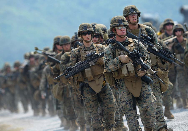 Lính thủy đánh bộ Mỹ tham gia cuộc tập trận Hổ mang Vàng năm 2013. (Nguồn: AFP/TTXVN) Quân đội Thái Lan thông báo kế hoạch tập trận Hổ mang Vàng 2018 ảnh 1
