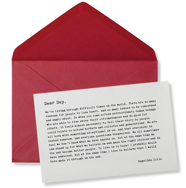 Angelina Jolie viết thư hưởng ứng chiến dịch "Chúng ta là chiến binh!" ảnh 1