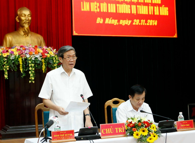 Tiểu ban Văn kiện Đại hội Đảng làm việc với Thành ủy Đà Nẵng ảnh 1