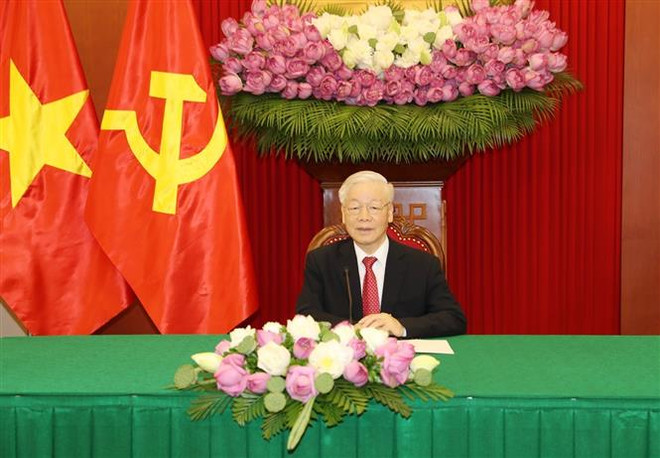 Tổng Bí thư Nguyễn Phú Trọng. (Ảnh: Trí Dũng/TTXVN) Báo Nga: Việt Nam tiếp tục con đường tiến lên chủ nghĩa xã hội ảnh 1