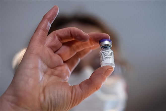 Vaccine phòng COVID-19 do hãng dược Pfizer (Mỹ) và BioNTech (Đức) phối hợp phát triển. (Ảnh: THX/TTXVN) Mỹ đề xuất tiêm tăng cường vaccine Pfizer cho người có nguy cơ cao ảnh 1