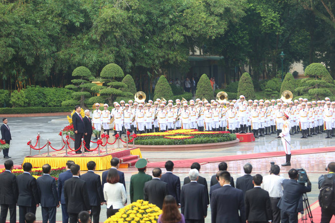 Những hình ảnh về Lễ đón Tổng Bí thư-Chủ tịch Trung Quốc Tập Cận Bình ảnh 6