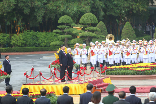 Những hình ảnh về Lễ đón Tổng Bí thư-Chủ tịch Trung Quốc Tập Cận Bình ảnh 2